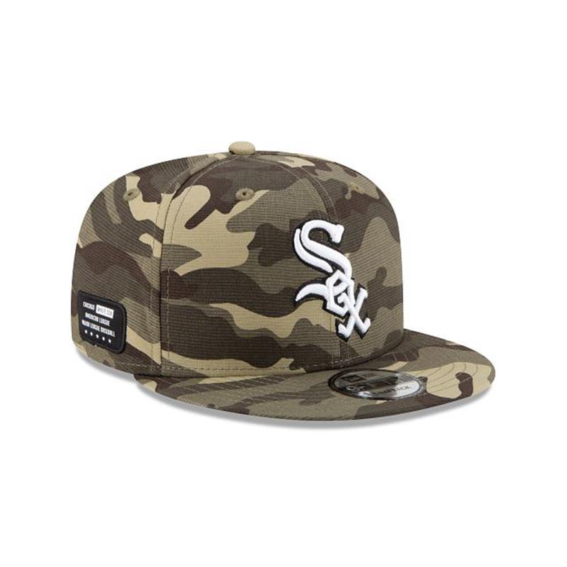 MLB Chicago White Sox Armed Forces Weekend 9Fifty Snapback (CUA2839) - Green New Era Caps